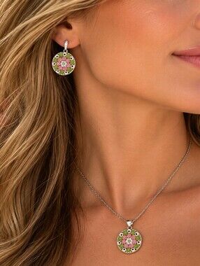 Principe Murano Glass Jewelry Set | Murrina Veneziana | Made in Italy | Pendant